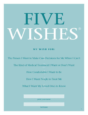 Five Wishes Living Will