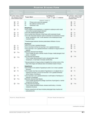 Pharynx Staging Form