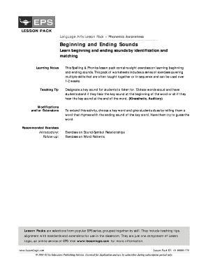 Phonemic Awareness Lesson Pack