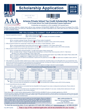 Arizona Private School Tax Credit Scholarship Application