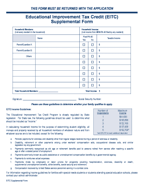 EITC Supplemental Form