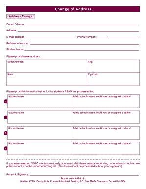 Change of Address Form
