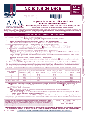 Solicitud de Beca 2016