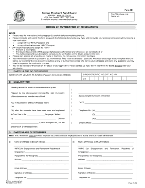 Notice of Revocation of Nominations