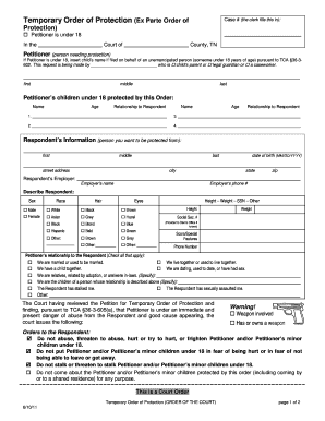 Temporary Order of Protection