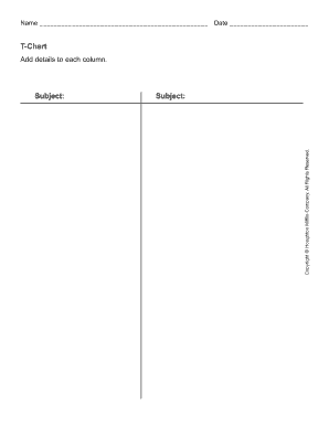 T-Chart Template
