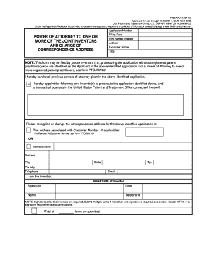 US Patent Power of Attorney Form