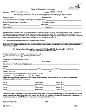 Notice of Continuation of Coverage
