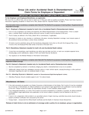 Group Life and AD&D Claim Form