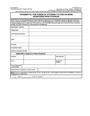 US Patent Power of Attorney Form