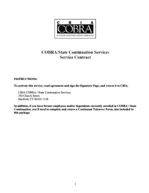 COBRA/State Continuation Service Agreement