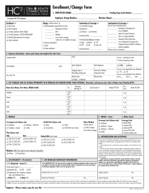 Employee Health Benefits Enrollment Form