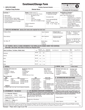 Employee Health Insurance Enrollment Form