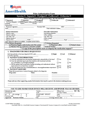 Prior Authorization Form for Knee Osteoarthritis Treatments