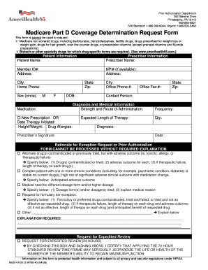 Medicare Part D Coverage Determination Request Form