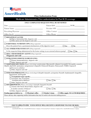 Medicare Part B/D Prior Authorization Form