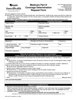 Medicare Part D Prior Authorization Request Form