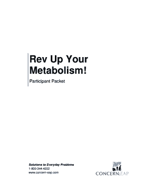 Rev Up Your Metabolism Workshop Packet