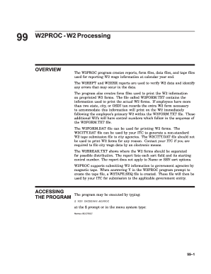 W2 Processing Form