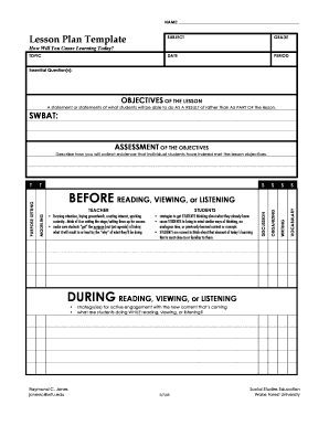 Lesson Plan Template