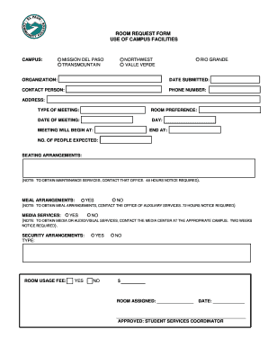 Room Request Form