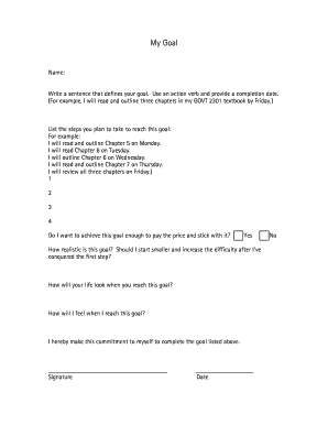 Goal Setting Worksheet