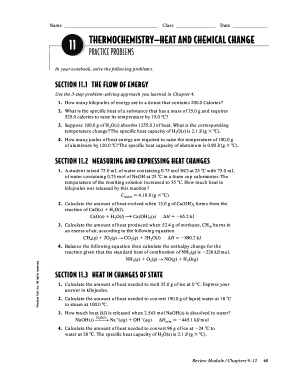 Thermochemistry Practice Problems