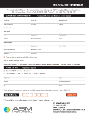 Seminar Registration Form