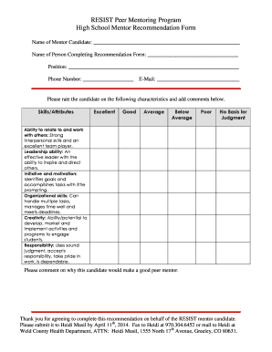 RESIST Peer Mentoring Program - Weld County Colorado - co weld co