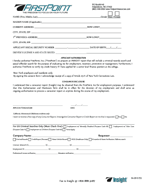 Army background check form - FirstPoint Background Check Authorization form - durhamtech