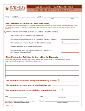 Partnership Profile Report with Habitat for Humanity