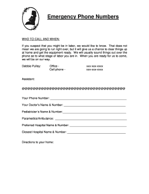 Emergency Contact Form
