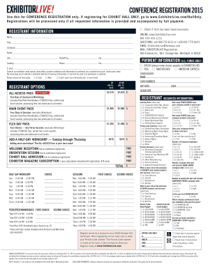 Conference Registration Form 2015