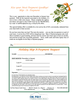 Skip-A-Payment Request Form