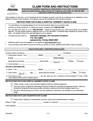 Hospital Indemnity Claim Form