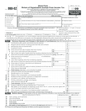 Form 990-EZ Return of Organization Exempt From Income Tax