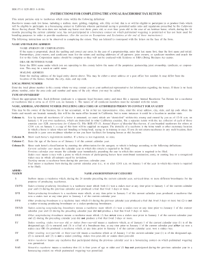 California Annual Racehorse Tax Return