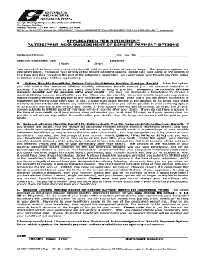 Georgia Municipal Employees Retirement Application