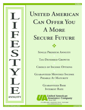 Florida Single Premium Annuity Application