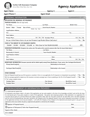 Gerber Life Guaranteed Life Application