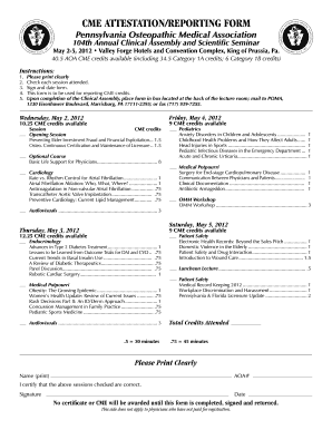 CME Attestation Form