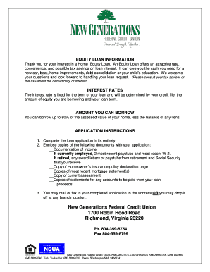 Home Equity Loan Application
