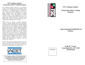 Construction Safety Training Program Registration Form