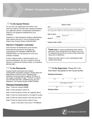 Workers' Compensation Prescription Form