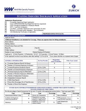 Staffing Industry Insurance Application