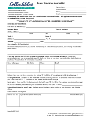 Collect insure form