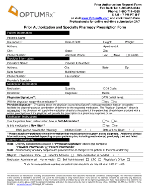 Prior Authorization Request Form