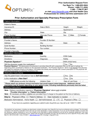 Prior Authorization Request Form