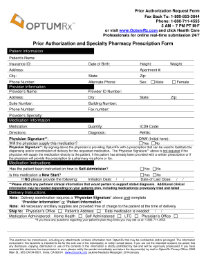 Prior Authorization Request Form