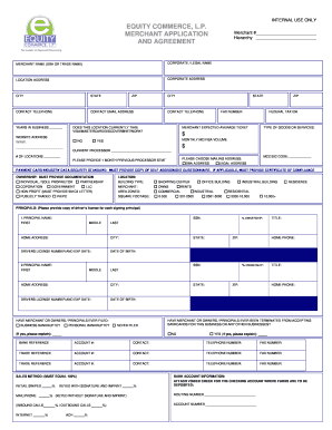 Merchant Application and Agreement